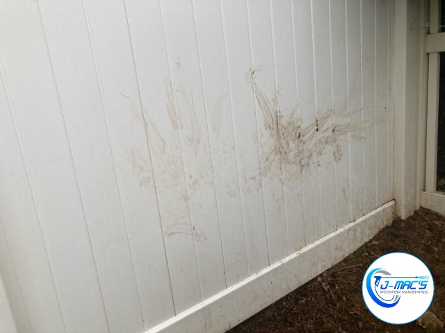 White Grimy Fence After