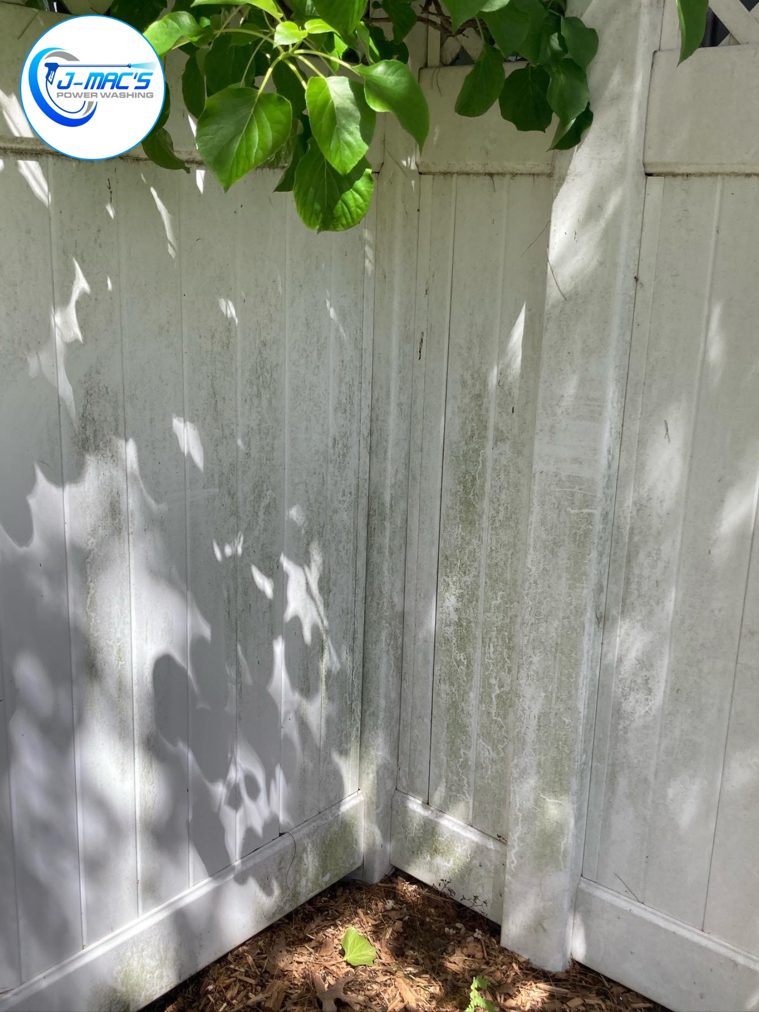 White Grimy Fence Before