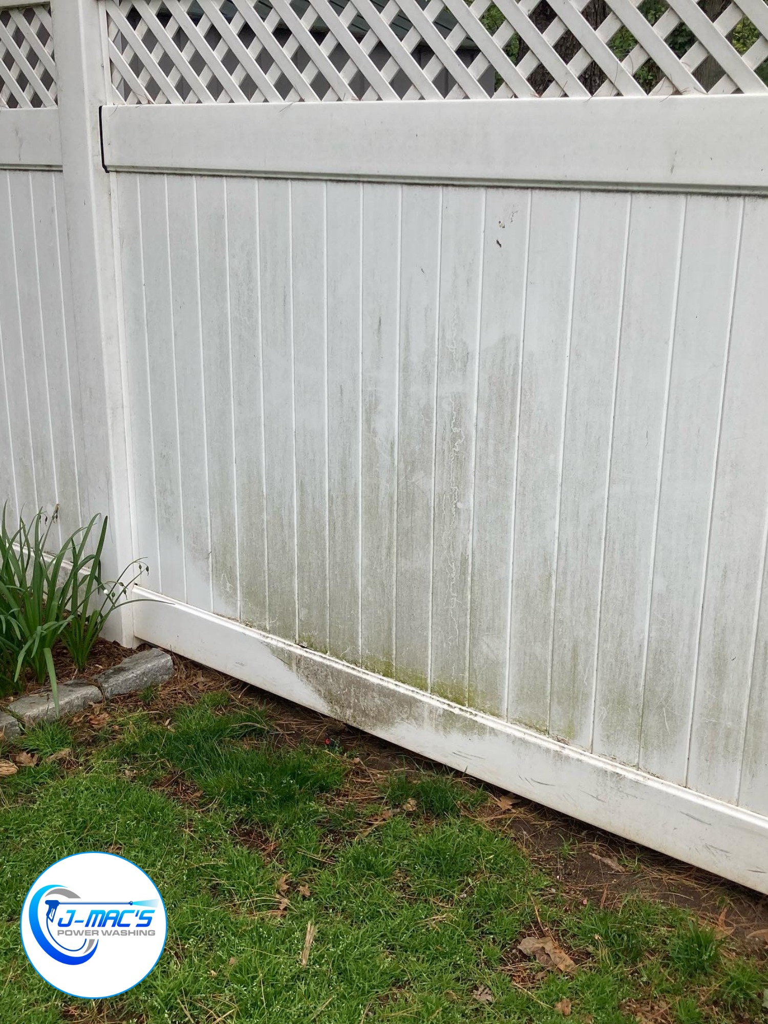 White Grimy Fence Before