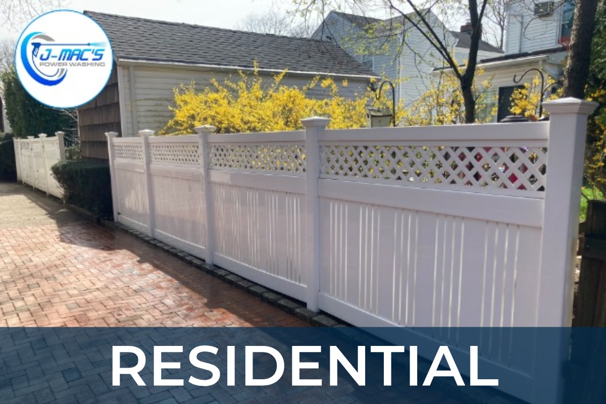 Residential Power washing of a residential deck